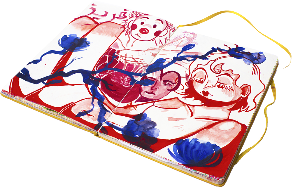 double page de carnet de croquis